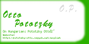 otto pototzky business card